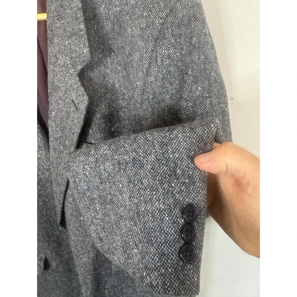 Magee Donegal Tweed Blazer Mens 44 Reg Grey Pure‎ Virgin Wool Sport Coat Ireland